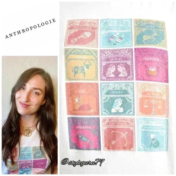 Anthropologie Danielle Kroll Zodiac Tee, size M - Picture 4 of 7